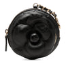 Chanel CC Lambskin Camellia Bouquet Round Coin Pouch Secondhand