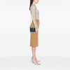 Saint Laurent Mini Croc Embossed Leather Monogram Sunset Wallet on Chain Secondhand