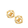 Secondhand Chanel CC Gold Plated Round Clip On Earrings