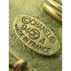 Chanel Gold Plated Resin CC Chain Round Clip On Earrings Secondhand