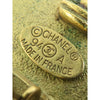 Chanel Gold Plated Resin CC Chain Round Clip On Earrings Secondhand