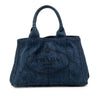 Secondhand Prada Denim Canapa Logo Tote