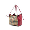 Burberry Small Haymarket Check Nylon and Calfskin Canterbury Tote Secondhand