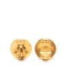 Chanel CC Gold Plated Round Clip On Earrings Secondhand
