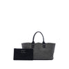Bottega Veneta Limited Edition Medium Bicolor Lambskin Intreccio Cabat Tote Secondhand