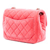 Chanel Mini Square Classic Velvet Pearl Crush Single Flap Secondhand