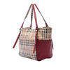 Burberry Small Leather Trimmed Haymarket Check Coated Canvas Canterbury Tote Secondhand