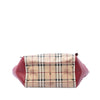 Burberry Small Leather Trimmed Haymarket Check Coated Canvas Canterbury Tote Secondhand
