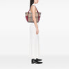 Burberry Small Leather Trimmed Haymarket Check Coated Canvas Canterbury Tote Secondhand