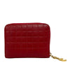 Celine Quilted Leather C Charm Zip Wallet Coin Case Secondhand