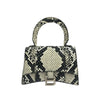 Balenciaga Hourglass Top Handle Bag Python Embossed Leather