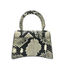 Balenciaga Hourglass Top Handle Bag Python Embossed Leather