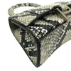Balenciaga Hourglass Top Handle Bag Python Embossed Leather