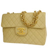 Secondhand Chanel Jumbo Beige Leather Bag