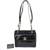 Secondhand Chanel Logo CC Black Patent Leather Bag