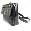 Secondhand Chanel Logo CC Black Patent Leather Bag