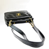 Secondhand Chanel Logo CC Black Patent Leather Bag