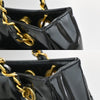 Secondhand Chanel Logo CC Black Patent Leather Bag