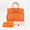 Secondhand Hermès Birkin 35 Orange Leather Bag
