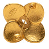 Chanel CC Gold Plated Grapevine Clover Brooch Secondhand