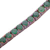 Secondhand Vintage 18K Gold Graduated Emerald Tennis Bracelet - '80s