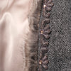 Secondhand Weber Grey Virgin Wool & Cashmere Rabbit Fur Trim Tailored Blazer - '00s