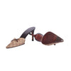 Secondhand Gucci GG Canvas Pointed-Toe Mule Heels - '00s