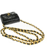 Secondhand Chanel Mini matelassé Black Leather Bag
