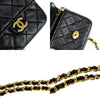 Secondhand Chanel Mini matelassé Black Leather Bag