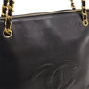 Secondhand Chanel Coco Mark Black Leather Bag