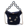 Chanel Paris Hamburg Quilted Wool Coco Sailor Charms Bucket Bag Secondhand
