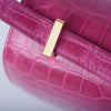Secondhand Hermès Constance Elan in Rose Scheherazade Porosus Crocodile with Gold Hardware - '10s