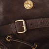 Secondhand Fendi Vintage Brown Leather Zodiac Medallion Bucket Bag - '90s