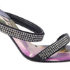 Secondhand Lerre Floral Print Rhinestone High-Heel Sandals - '00s