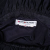 Secondhand Yves Saint laurent Black Velvet Dress with Ruffle Shoulders and High-Low Skirt - '80s