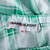 Secondhand Yves Saint Laurent Green Plaid Peasant Blouse Wrap Skirt Set - '70s