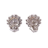 Secondhand Vintage White Gold Pearl & Diamond Floral Earrings - '60s