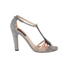Secondhand Valentino Love Blade T Strap Sandals In Grey Suede - '10s