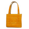 Secondhand Chanel Coco Mark Yellow Patent Leather Bag