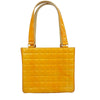 Secondhand Chanel Coco Mark Yellow Patent Leather Bag
