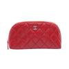 Secondhand Chanel Matelasse Pouch Red Leather Accessories