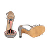 Secondhand Valentino Love Blade T Strap Sandals In Grey Suede - '10s