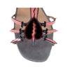 Secondhand Valentino Love Blade T Strap Sandals In Grey Suede - '10s