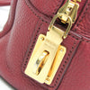 Secondhand Prada Boston Red Leather Bag
