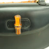 Secondhand Gucci Bamboo Black Leather Bag