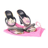 Secondhand Lerre Floral Print Rhinestone High-Heel Sandals - '00s