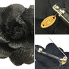 Secondhand Chanel Camellia Black Leather Jewelry