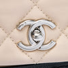 Chanel CC Bicolor Quilted Calfskin and Caviar Single Flap Secondhand
