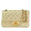 Chanel Mini Rectangular Classic Metallic Lambskin Single Flap Secondhand