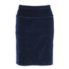Secondhand Blumarine Navy Velvet Skirt Suit With Fur Cuffs - '00s